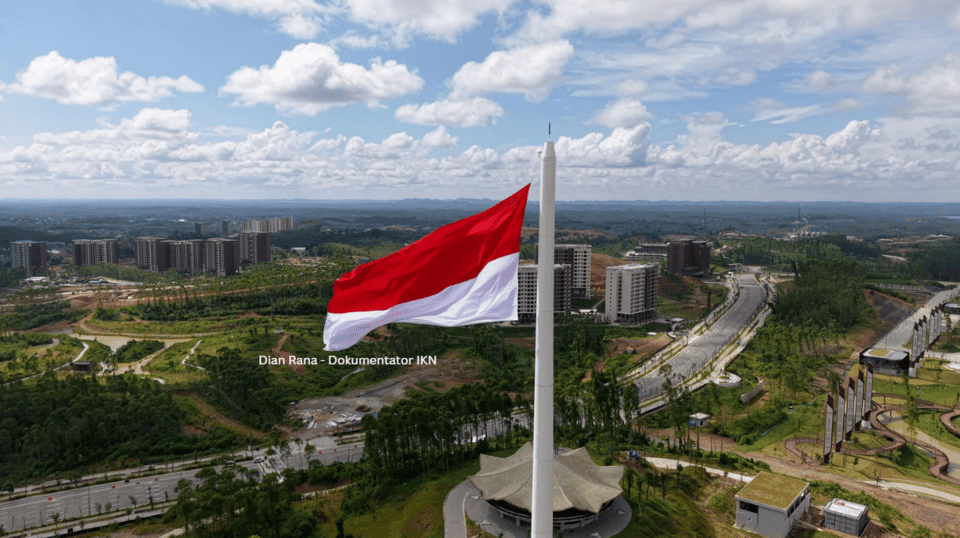 Bendera Merah Putih di IKN